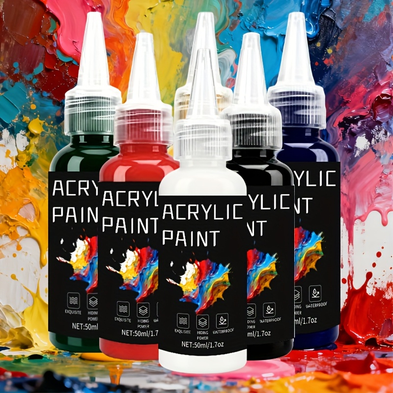 Resin Art With Wood - Acrylic Paint Set 6 Colors 50ml