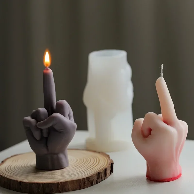 Resin Art Ideas - 3D Middle Finger Silicone Mold for