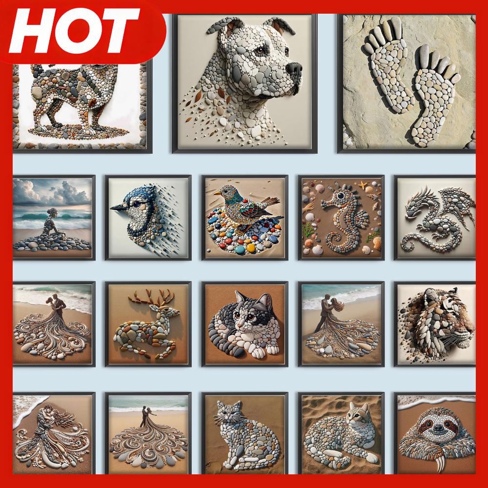 Resin Art Ideas - Stone Art Full DIY 5D Round