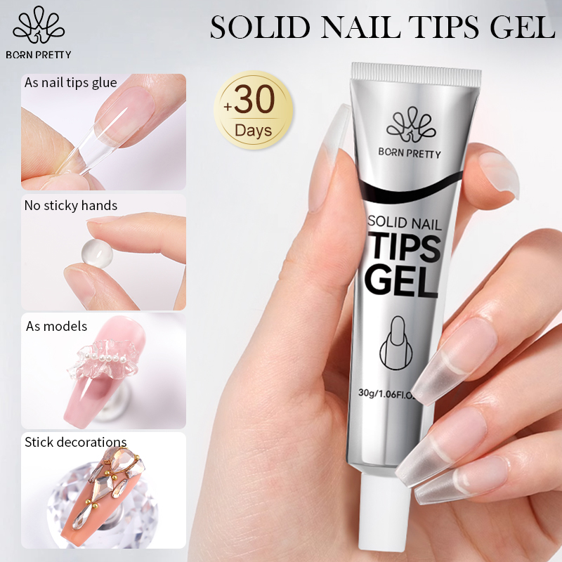 Uv Lamp Nail Resin - BORN PRETTY 30ML Solid Nail Tips
