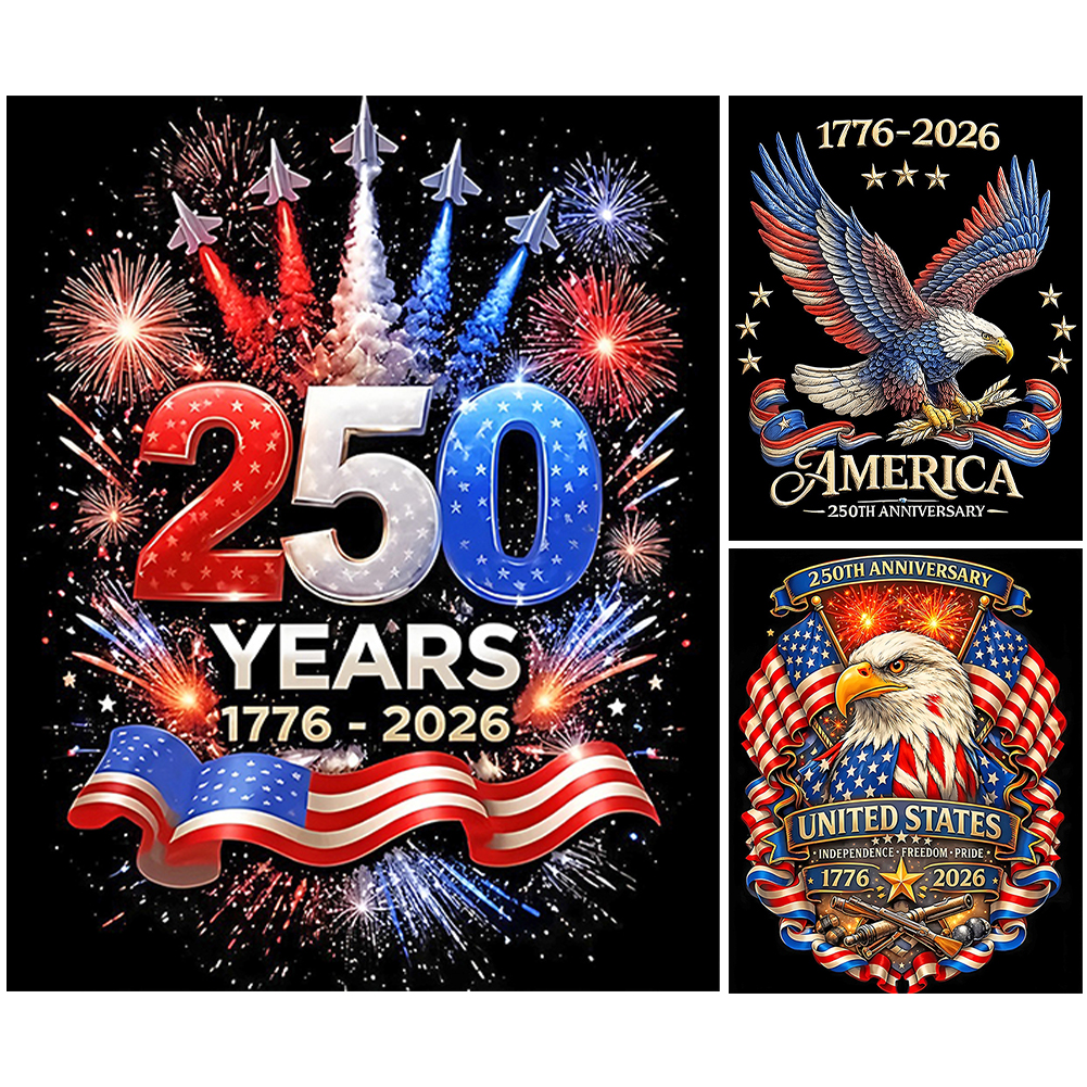 Resin Art Ideas - Independence Day Full DIY 5D Round