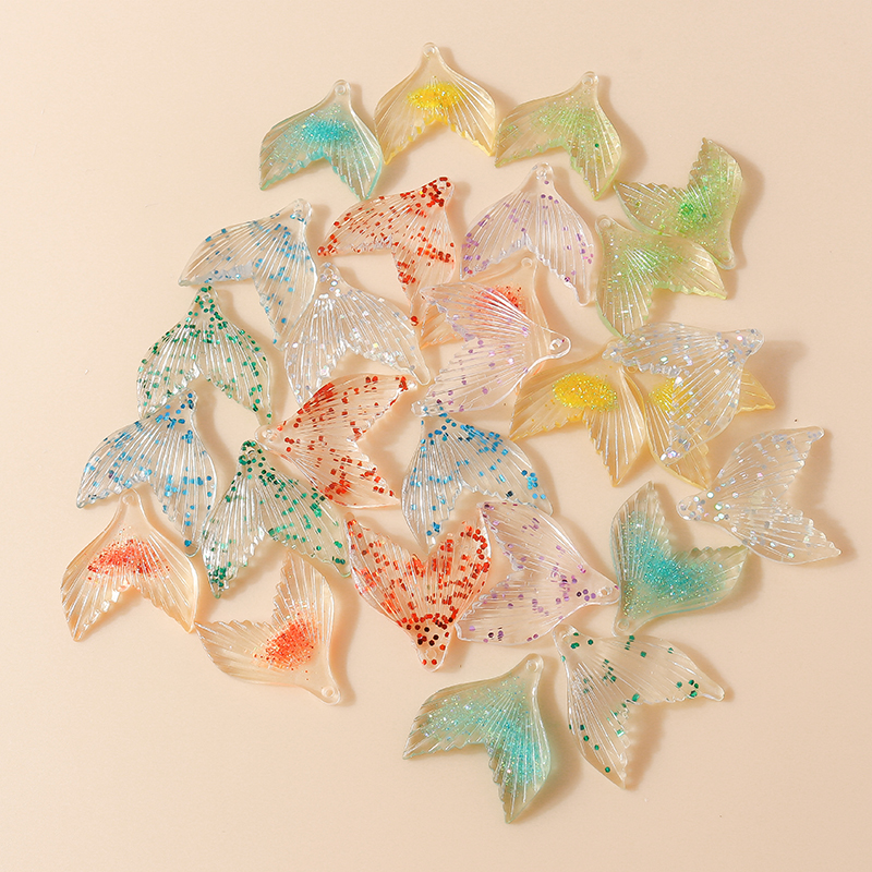 Resin Art Beach Theme - Leslie 10pcs Resin Lovely Glitter Colorful