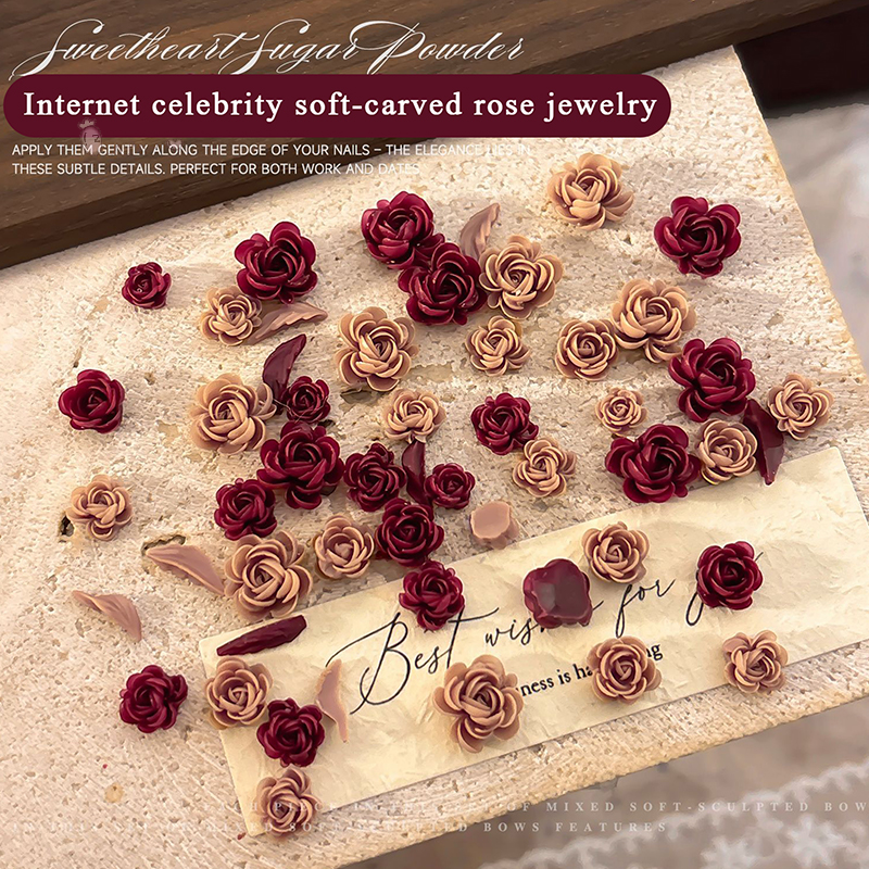 Resin Art Rose - [TW] 50Pcs 3D Blossoming Rose Flowers