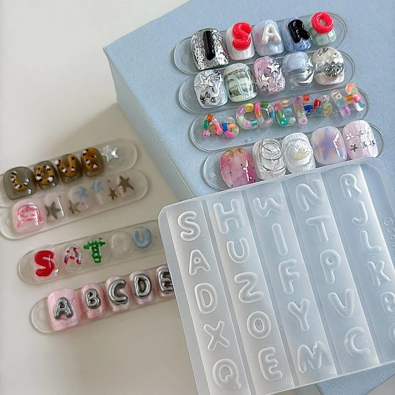 Silicone Alphabet Nail Art Mol - Resin Art Templates Free 리뷰 및 가격