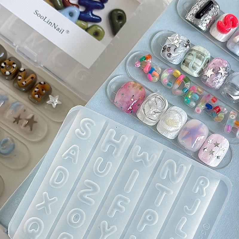 Silicone Alphabet Nail Art Mol - Resin Art Templates Free 리뷰 및 가격