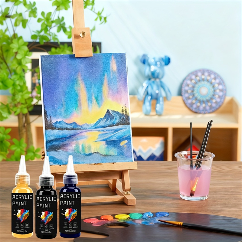 Acrylic Paint Set 6 Colors 50m - Resin Art With Wood 리뷰 및 가격