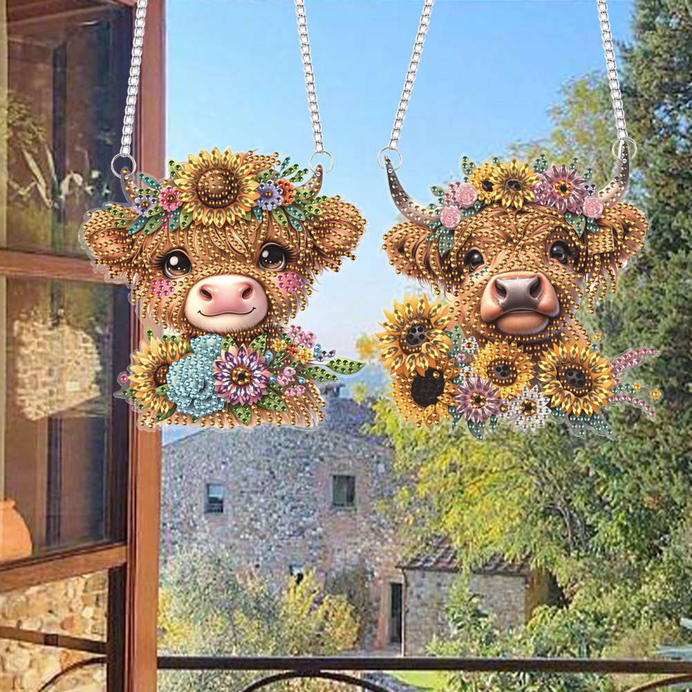 2pcs Animal Theme 2D Flat DIY  - Resin Art Hanging 리뷰 및 가격