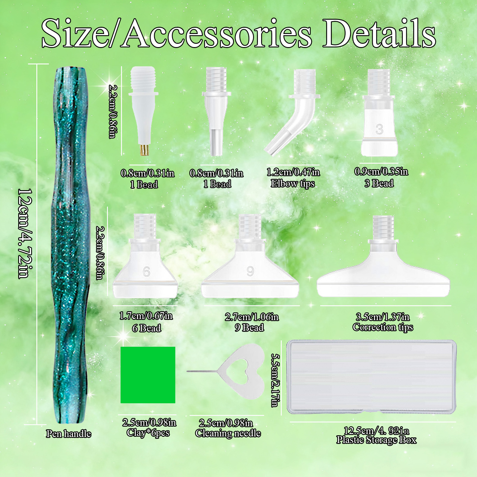 Diamond Paintbrush Set (Green) - Resin Art Tools 리뷰 및 가격