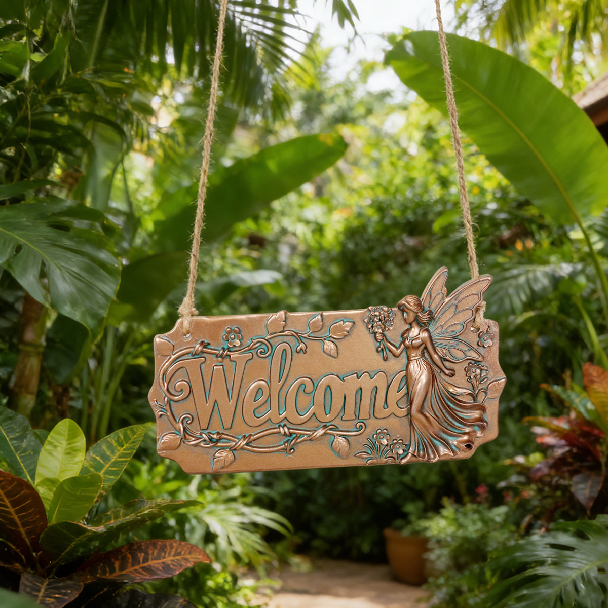 Copper Fairy Welcome Sign Hang - Resin Art Hanging 리뷰 및 가격