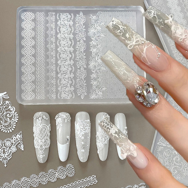1pc Lace 3D Silicone Nail Mold - Resin Art Templates Free 리뷰 및 가격