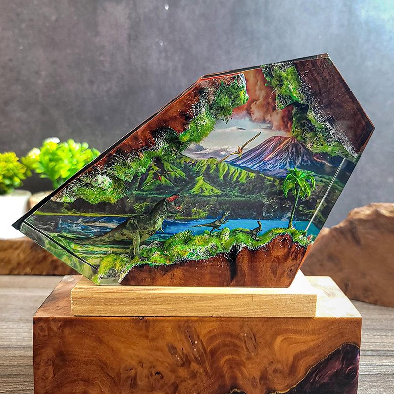 Table Resin Lamp Dinosaur Figu - Resin Art Furniture 리뷰 및 가격