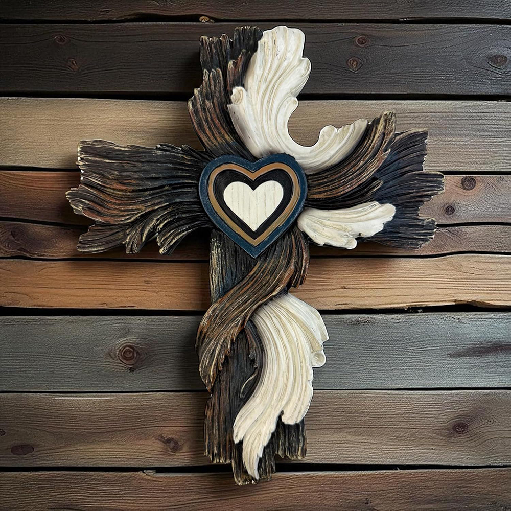 2D Wall Cross Decorations for  - Resin Art With Wood 리뷰 및 가격