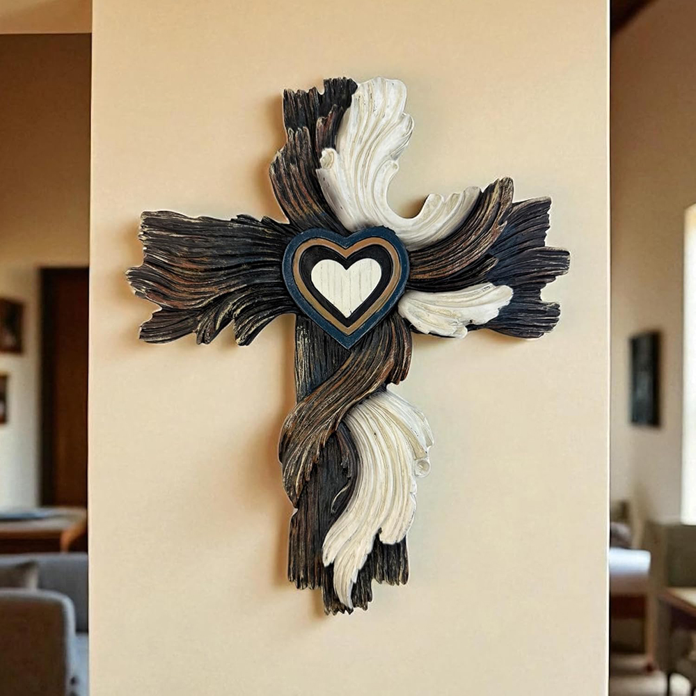 2D Wall Cross Decorations for  - Resin Art With Wood 리뷰 및 가격