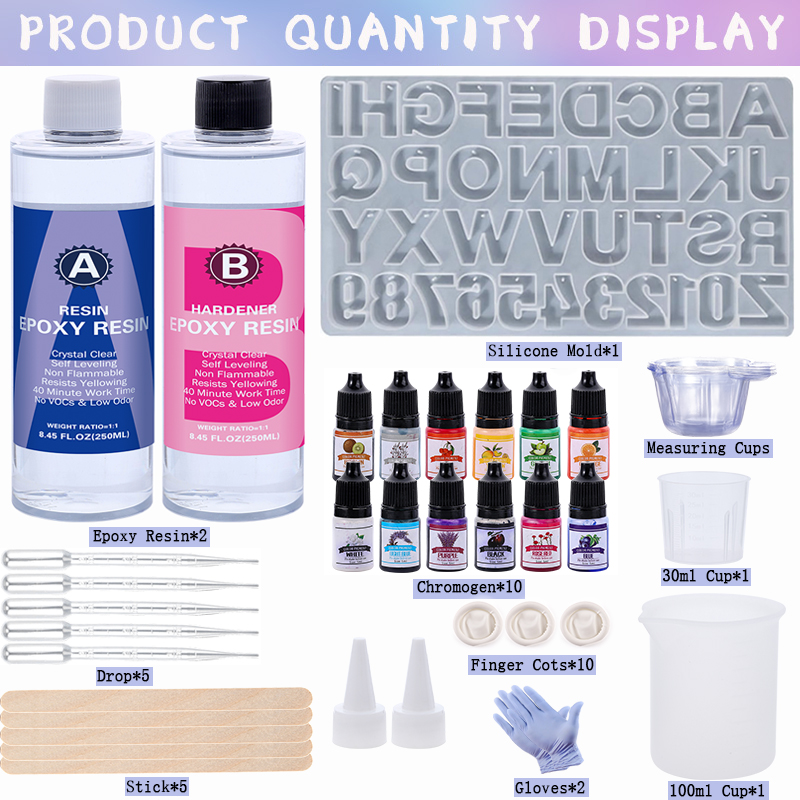 Epoxy Resin Kit for Beginner,C - Resin Art Letter Keychain 리뷰 및 가격