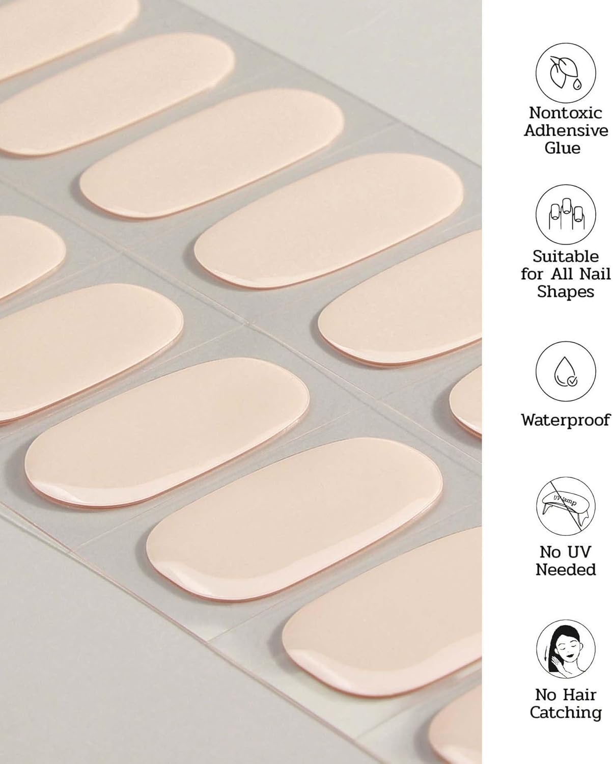 22 Pcs Gel Nail Strips - No UV - Uv Lamp Nail Resin 리뷰 및 가격