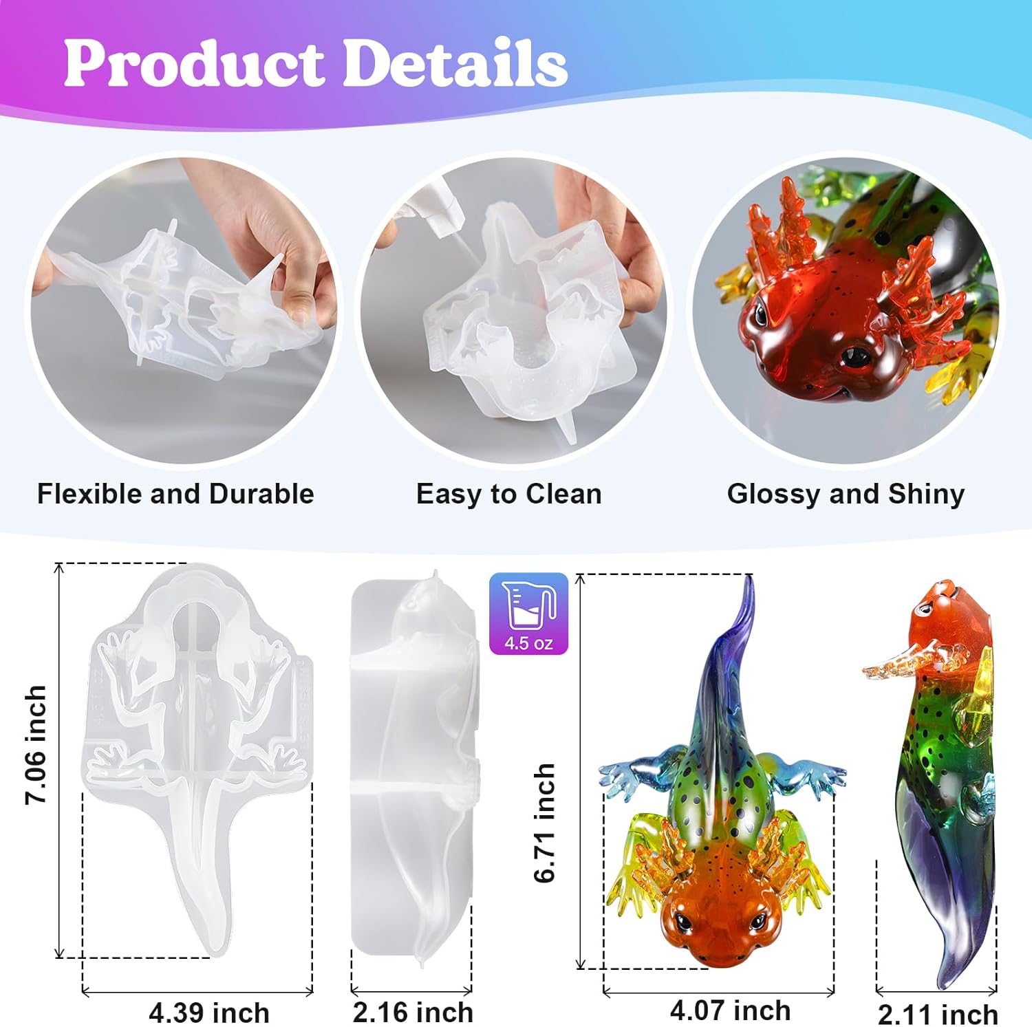 Large Axolotl Resin Molds Sili - Resin Art Mold 리뷰 및 가격