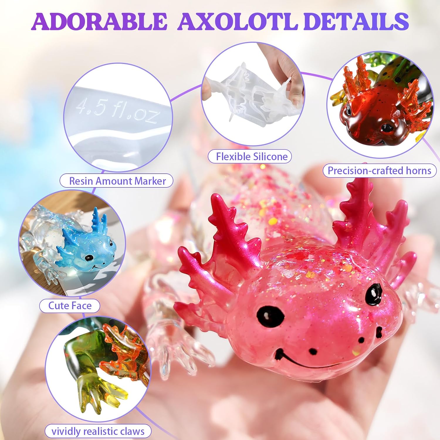Large Axolotl Resin Molds Sili - Resin Art Mold 리뷰 및 가격