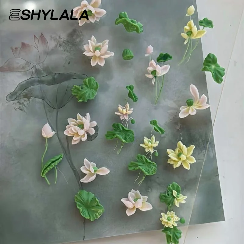 Flowers Series 3D Curved Nail  - Resin Art Templates Free 리뷰 및 가격