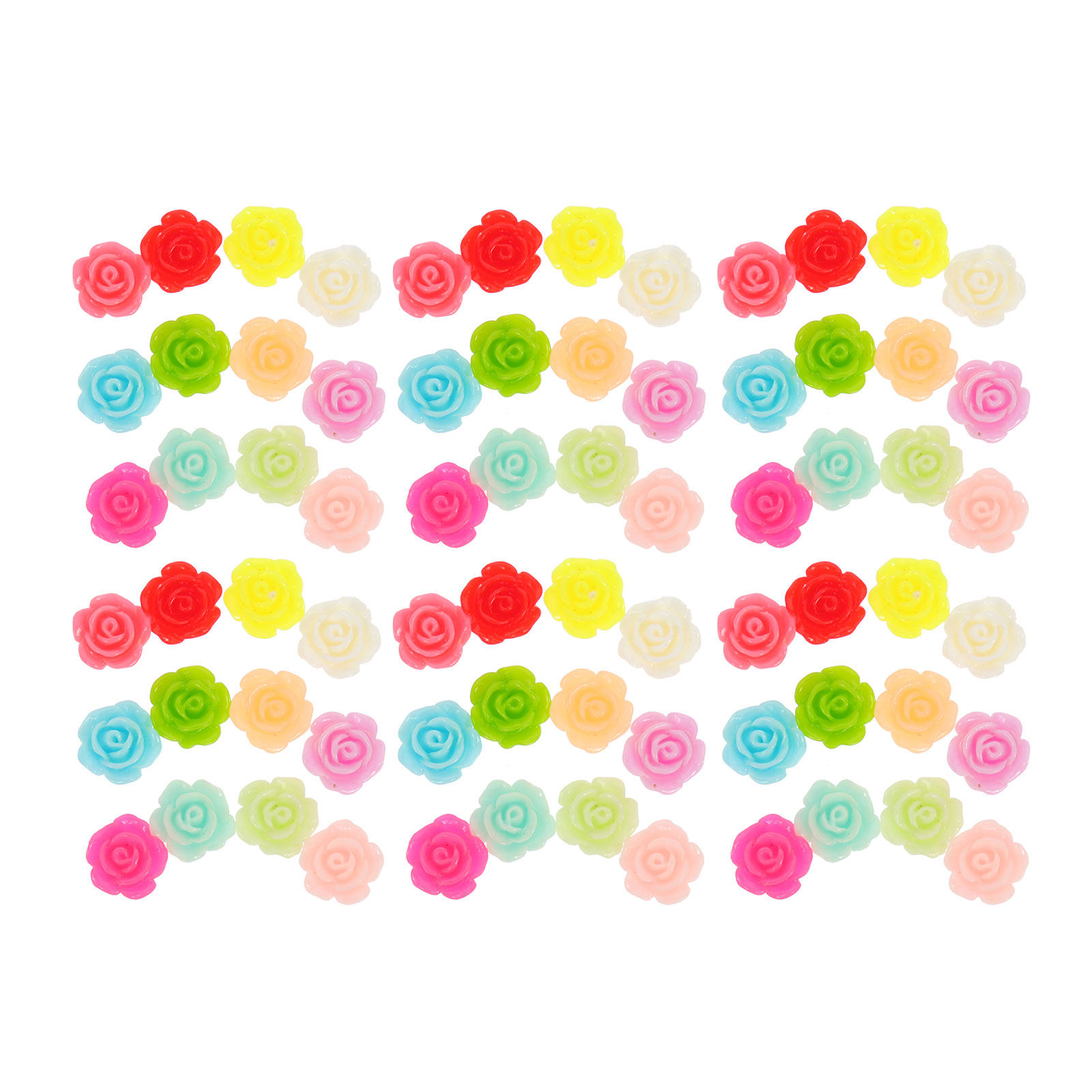 50Pcs Stereo Resin Rose Orname - Resin Art Rose 리뷰 및 가격