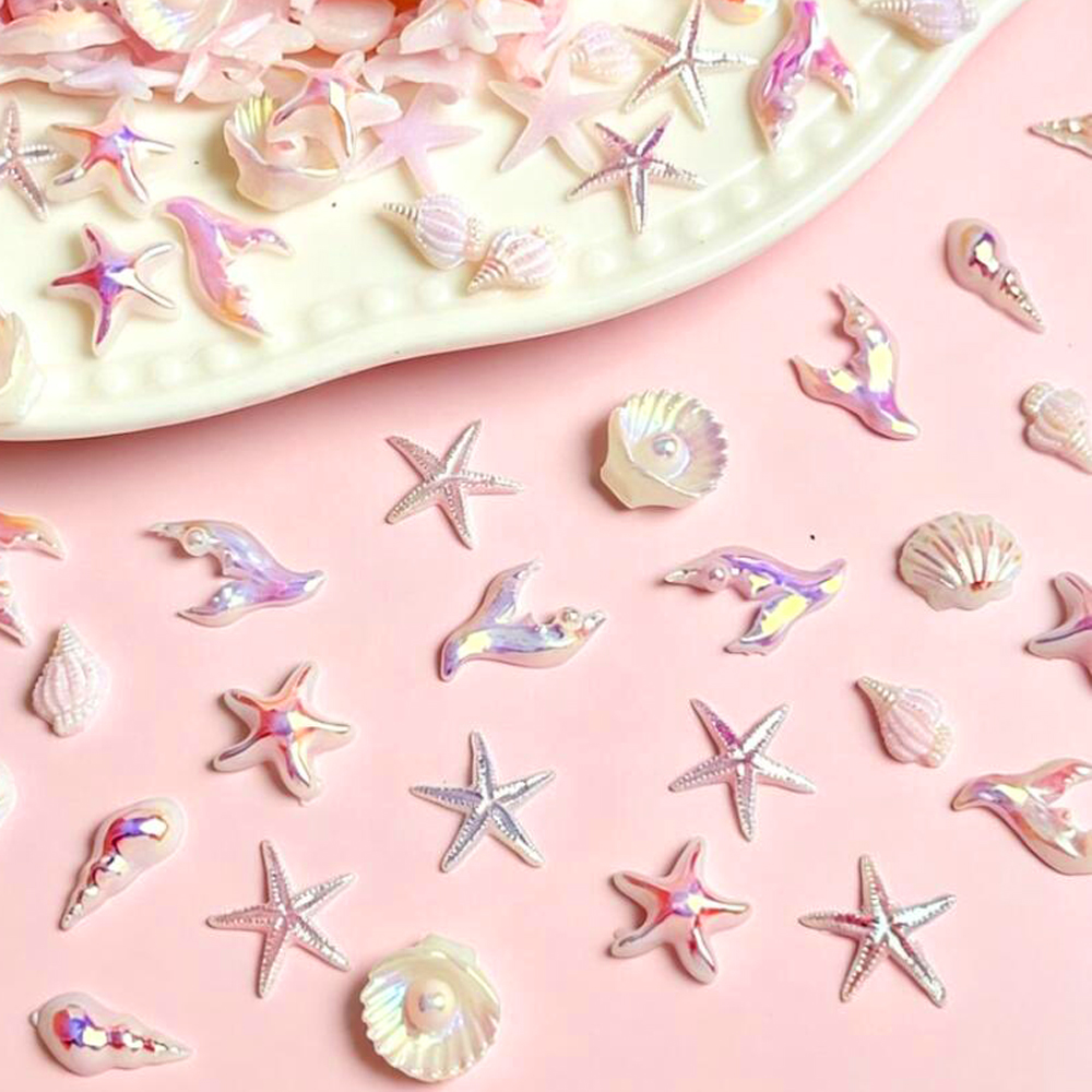 30pcs Mixed Summer Beach Nail  - Resin Art Beach Theme 리뷰 및 가격