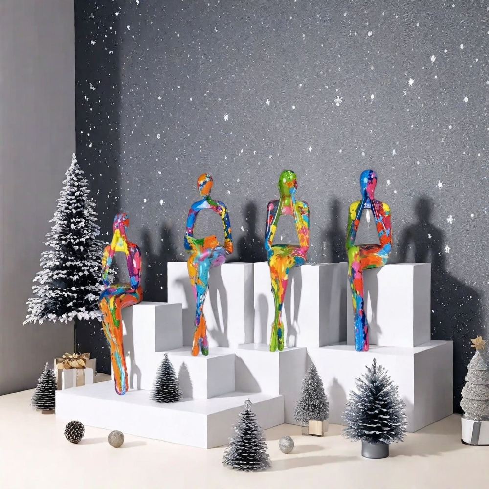 4-Piece Character Abstract Thi - Resin Art For Anniversary Gift 리뷰 및 가격
