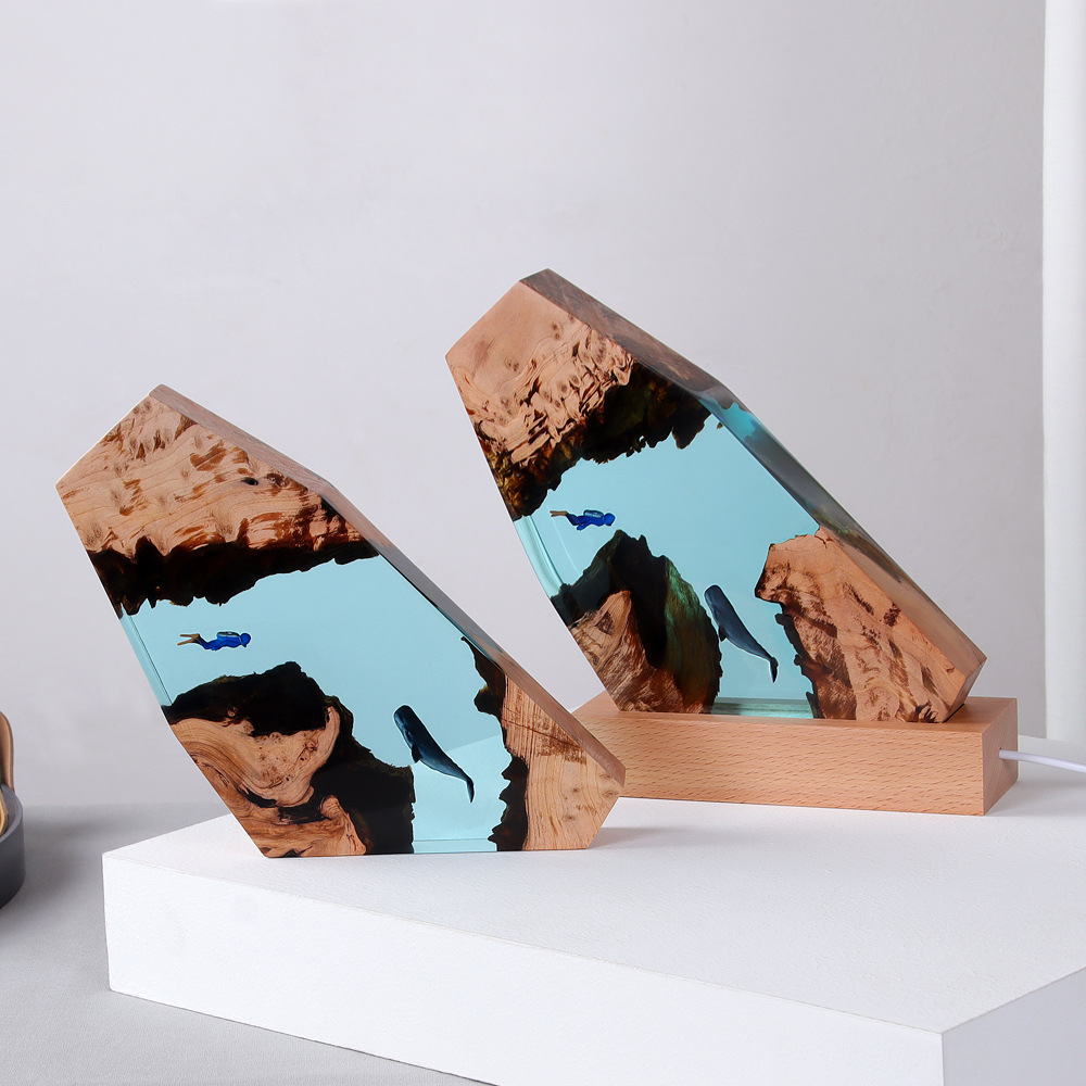 New Underwater Cave Whale Dive - Resin Art For Anniversary Gift 리뷰 및 가격