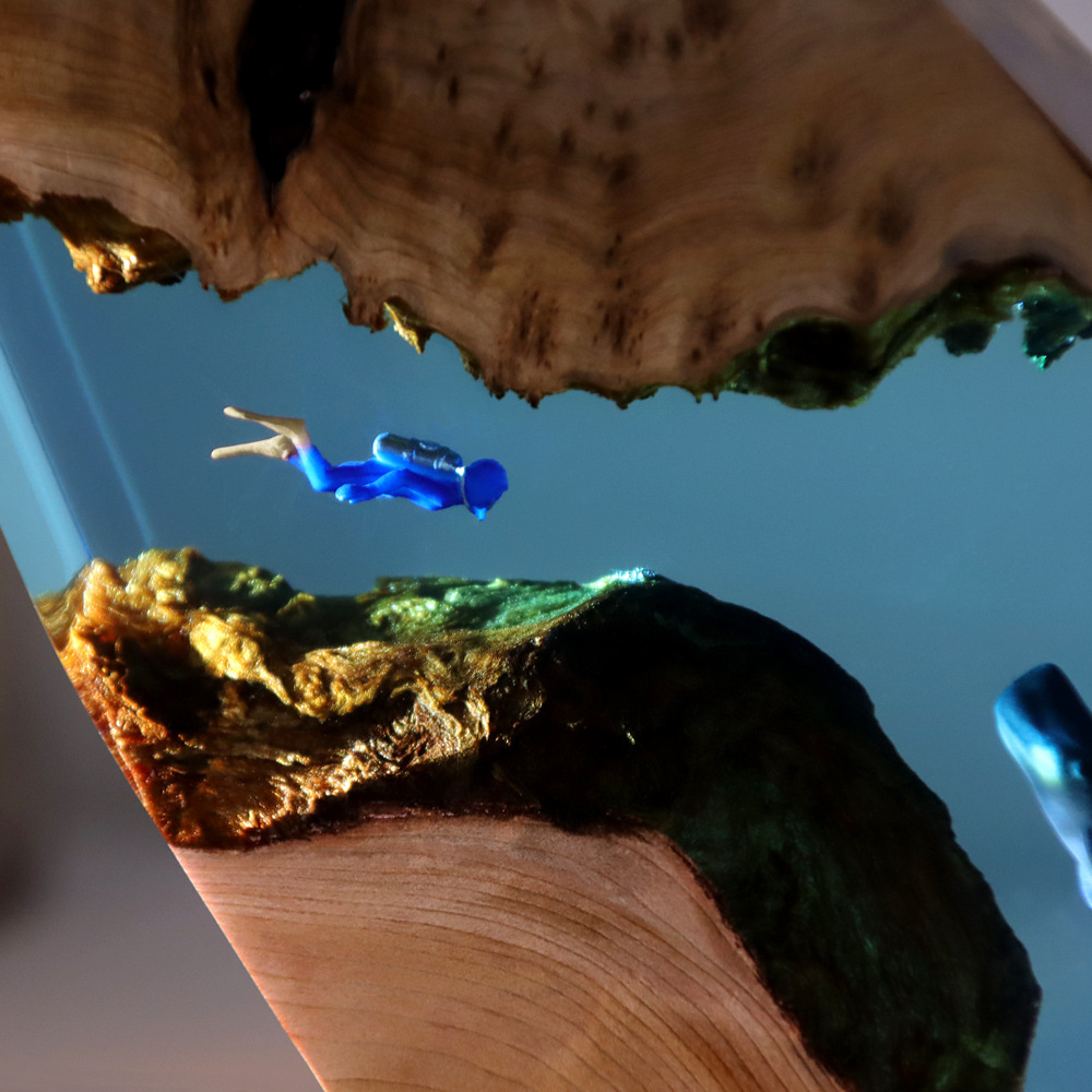 New Underwater Cave Whale Dive - Resin Art For Anniversary Gift 리뷰 및 가격