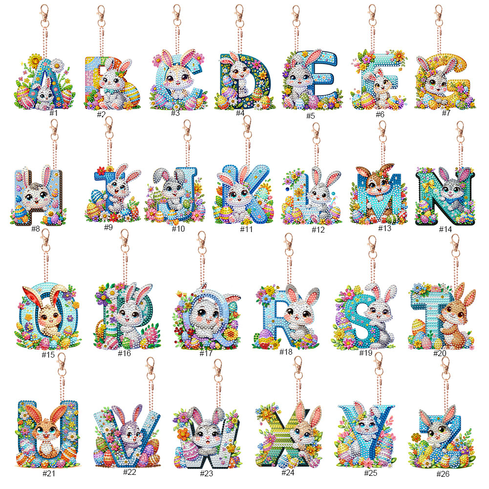 Easter Diamond Art Keychain Or - Resin Art Letter Keychain 리뷰 및 가격