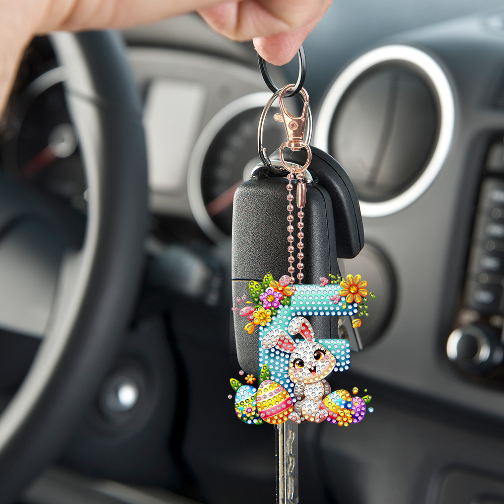 Easter Diamond Art Keychain Or - Resin Art Letter Keychain 리뷰 및 가격
