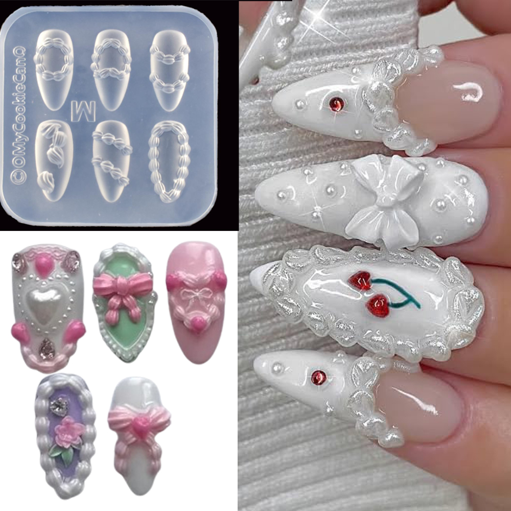 1pc 3D French Cream Nail Art S - Resin Art Templates Free 리뷰 및 가격