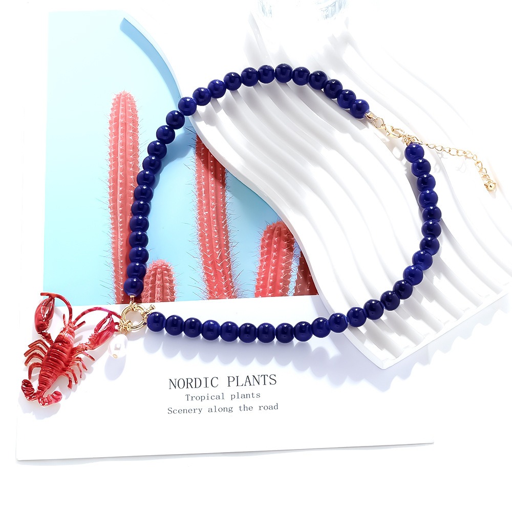 New Bohemian Lobster Bead Neck - Resin Art Beach Theme 리뷰 및 가격