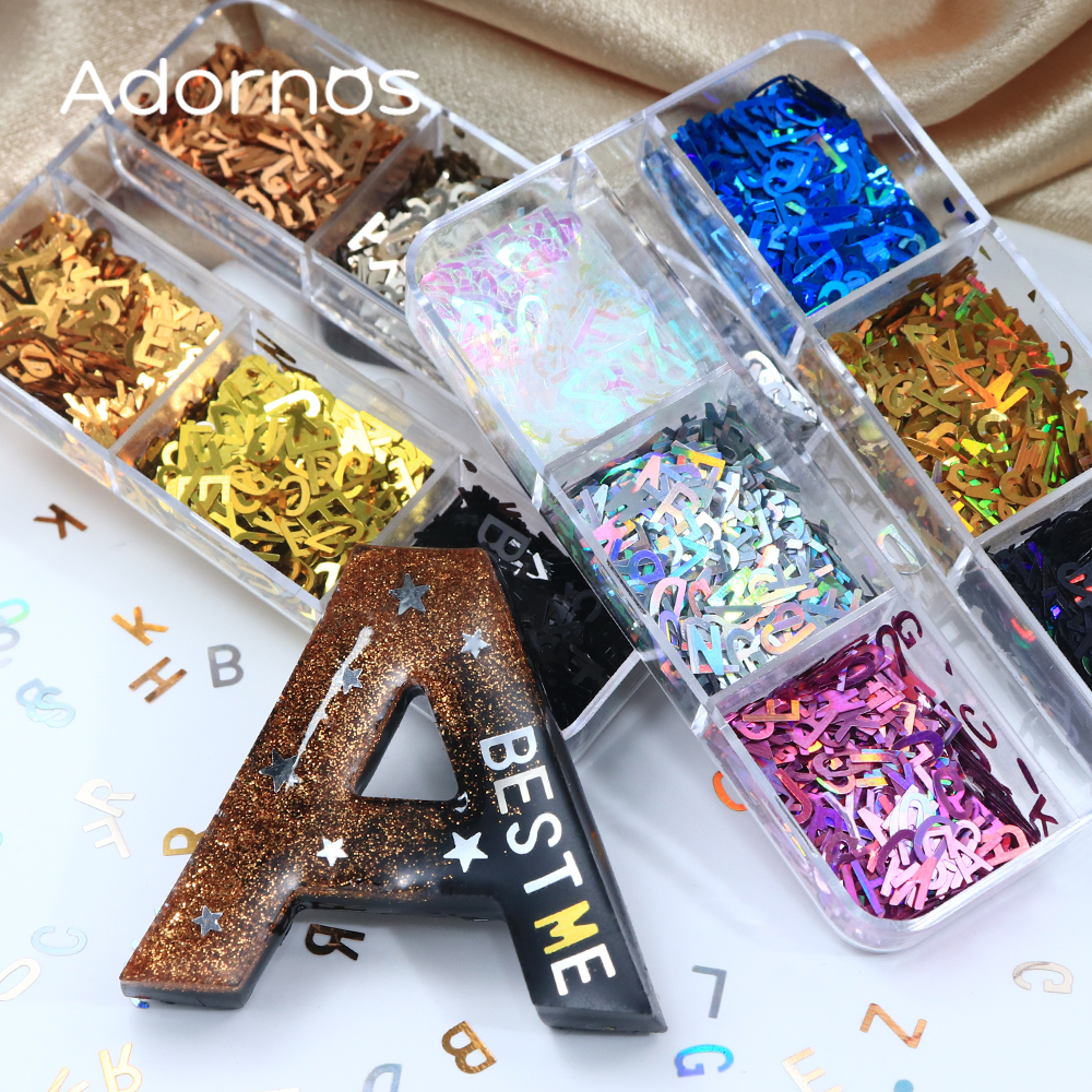 Holographic English Alphabet S - Resin Art Letter Keychain 리뷰 및 가격