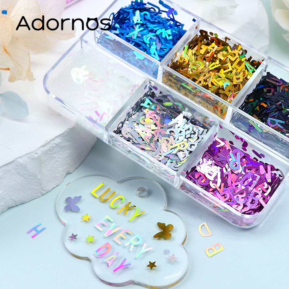Holographic English Alphabet S - Resin Art Letter Keychain 리뷰 및 가격