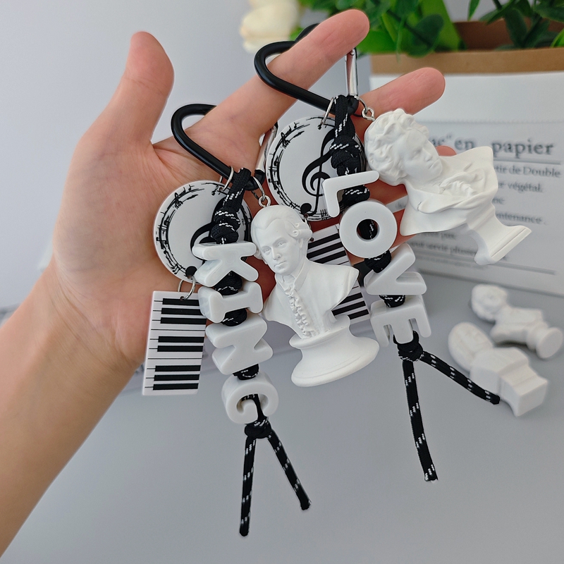 Art Student Music Lover Chopin - Resin Art Letter Keychain 리뷰 및 가격