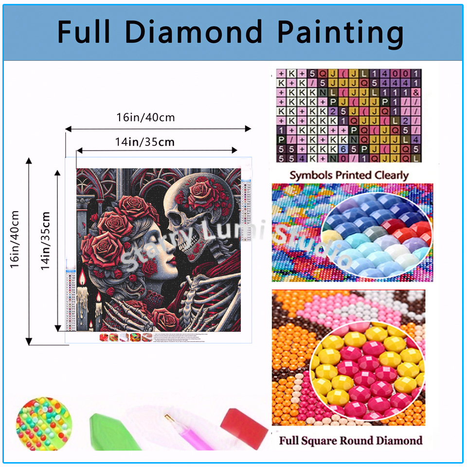 5D Diamond Painting Gothic Lad - Resin Art Rose 리뷰 및 가격