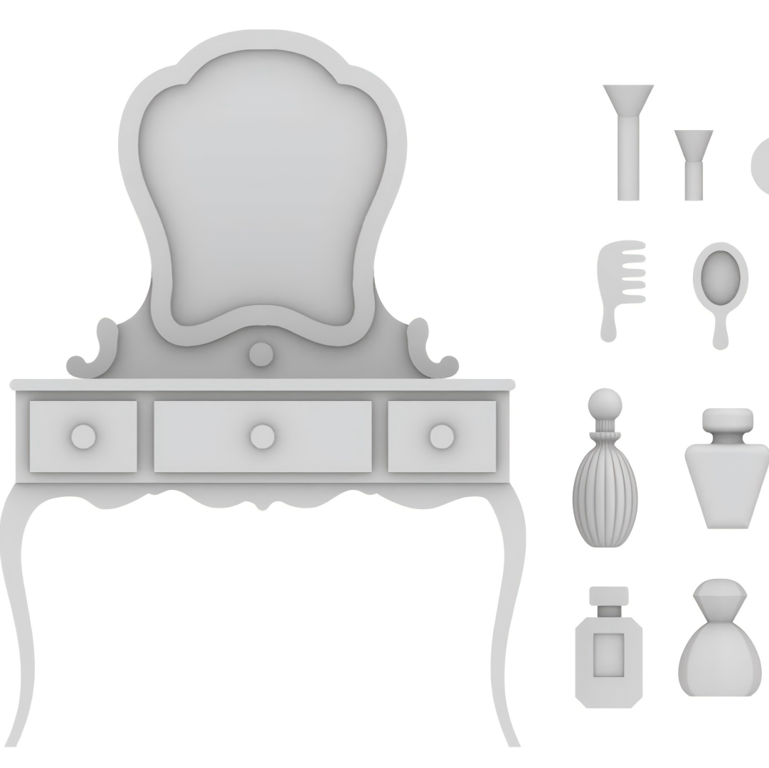 Dressing Table + Accessories R - Resin Art Mold 리뷰 및 가격