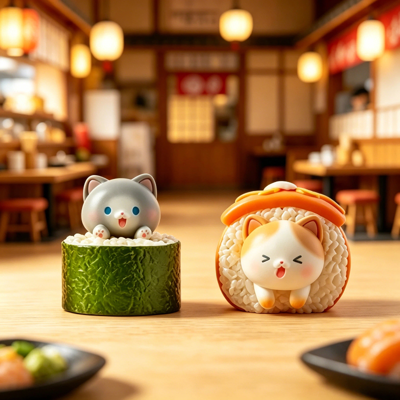 Kawaii Action Figure Sushi Cat - Resin Art Furniture 리뷰 및 가격