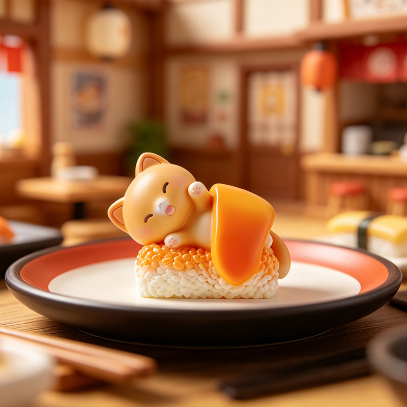 Kawaii Action Figure Sushi Cat - Resin Art Furniture 리뷰 및 가격