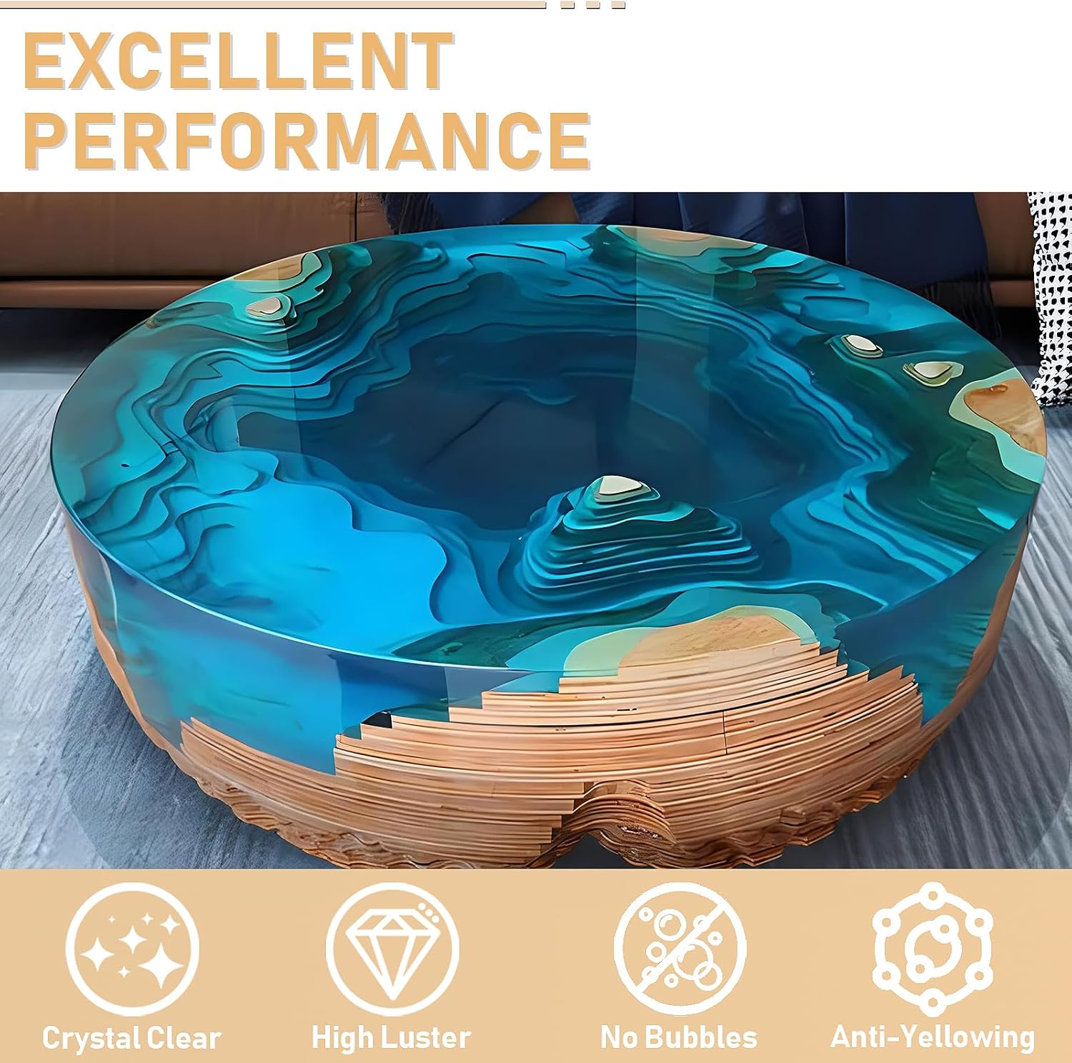 17.6oz/33.8oz AB Resin Epoxy G - Resin Art Table 리뷰 및 가격