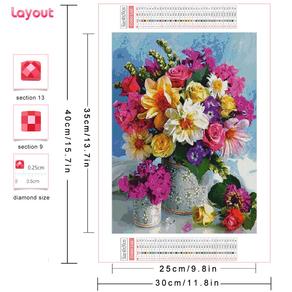 Full Diamond Mosaic Flower 5D  - Resin Art Rose 리뷰 및 가격