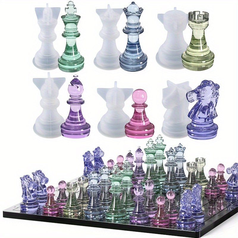 23pcs Chess Set with Silicone  - Resin Art Table 리뷰 및 가격