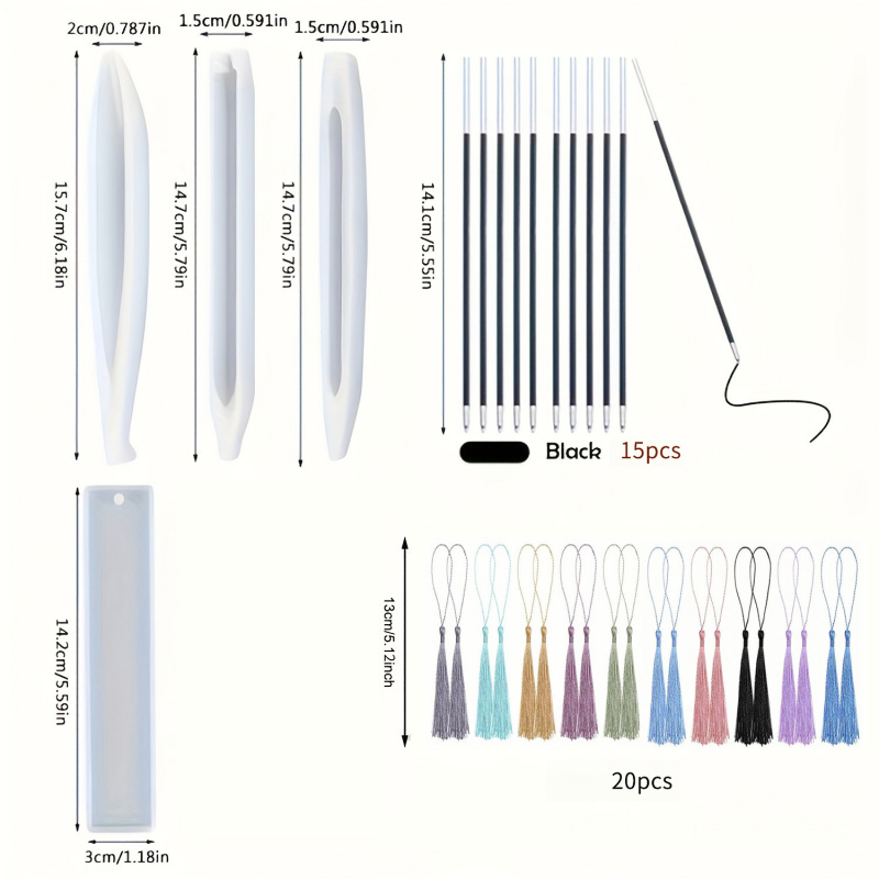 39Pen and bookmark silicone mo - Resin Art Tools 리뷰 및 가격