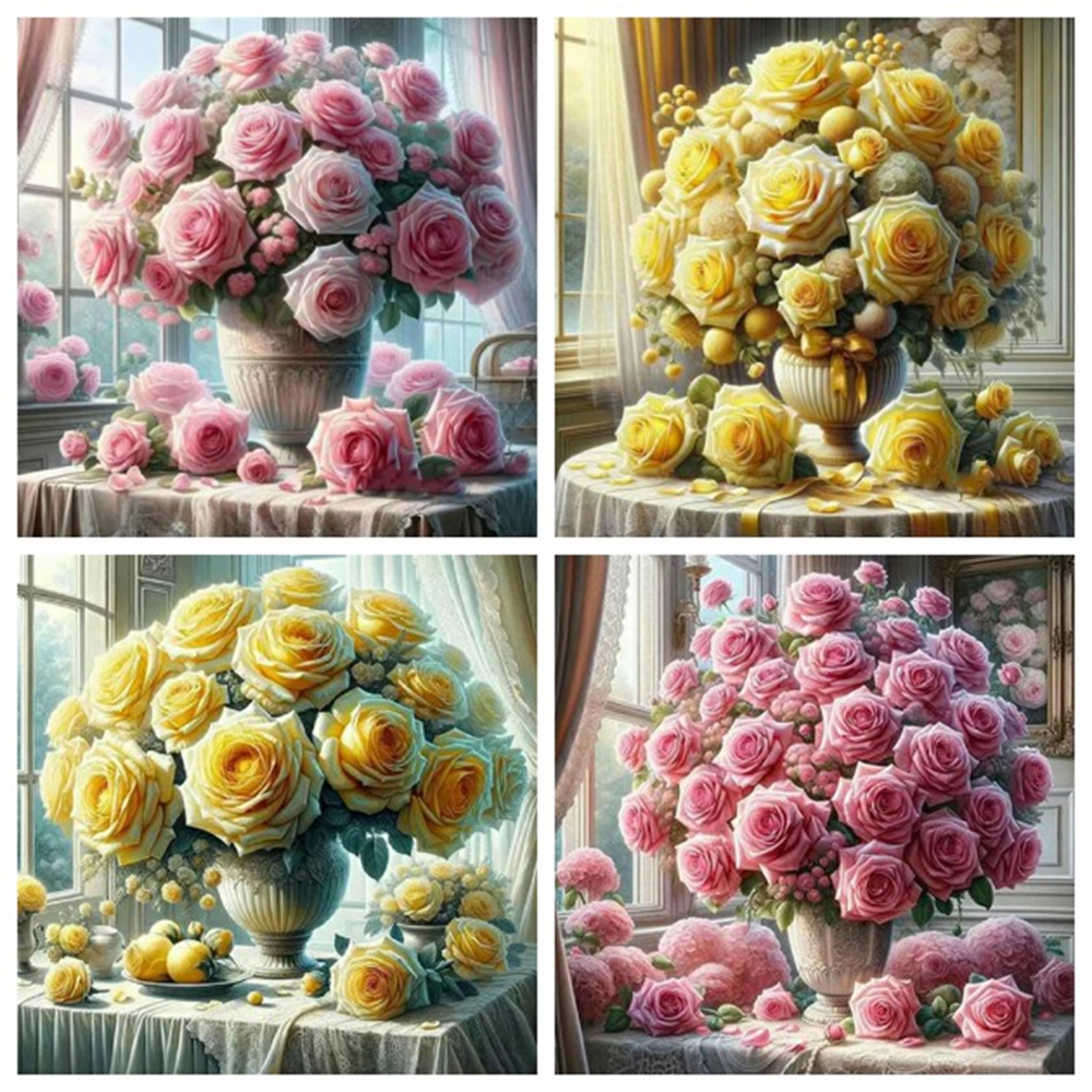 1PC frameless  5D Diy Diamond  - Resin Art Rose 리뷰 및 가격