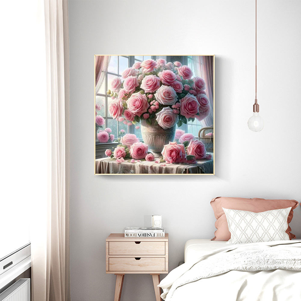 1PC frameless  5D Diy Diamond  - Resin Art Rose 리뷰 및 가격