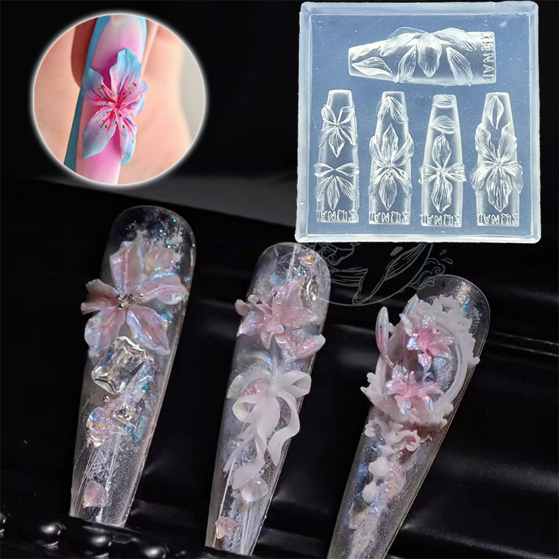 3D Flowers Nail Mold DIY Silic - Resin Art Templates Free 리뷰 및 가격