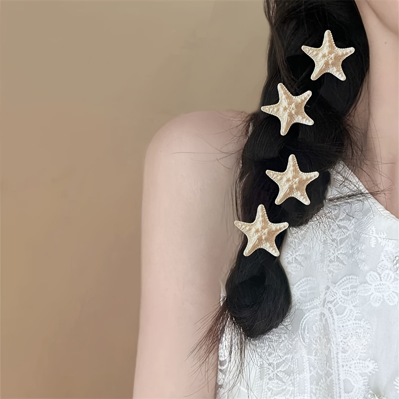 Set of 4 Elegant Starfish Hair - Resin Art Beach Theme 리뷰 및 가격