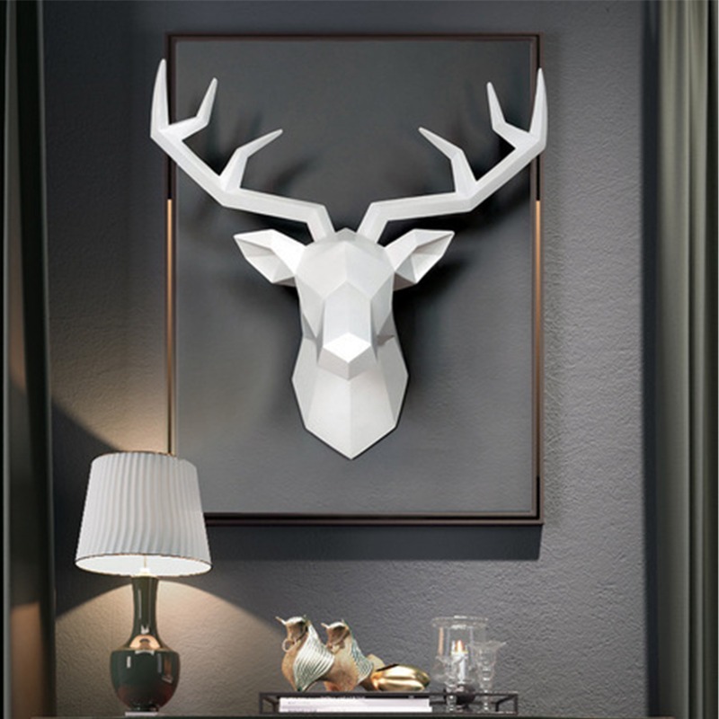 1PC Deer Head Sculpture Animal - Resin Art Hanging 리뷰 및 가격