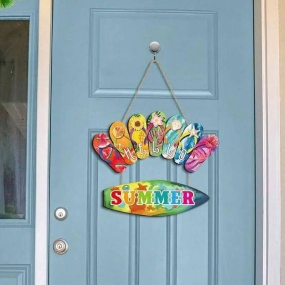Colorful Hello Summer Wall Orn - Resin Art With Wood 리뷰 및 가격