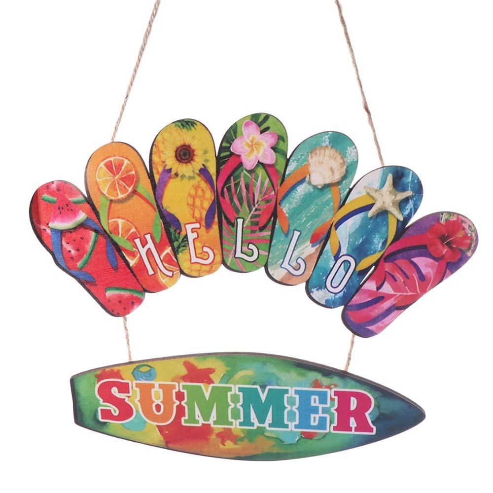 Colorful Hello Summer Wall Orn - Resin Art With Wood 리뷰 및 가격