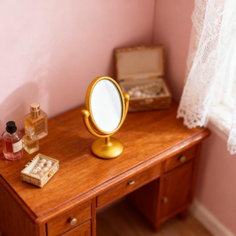 1Pcs Miniature Retro Mirror Dr - Resin Art Furniture 리뷰 및 가격